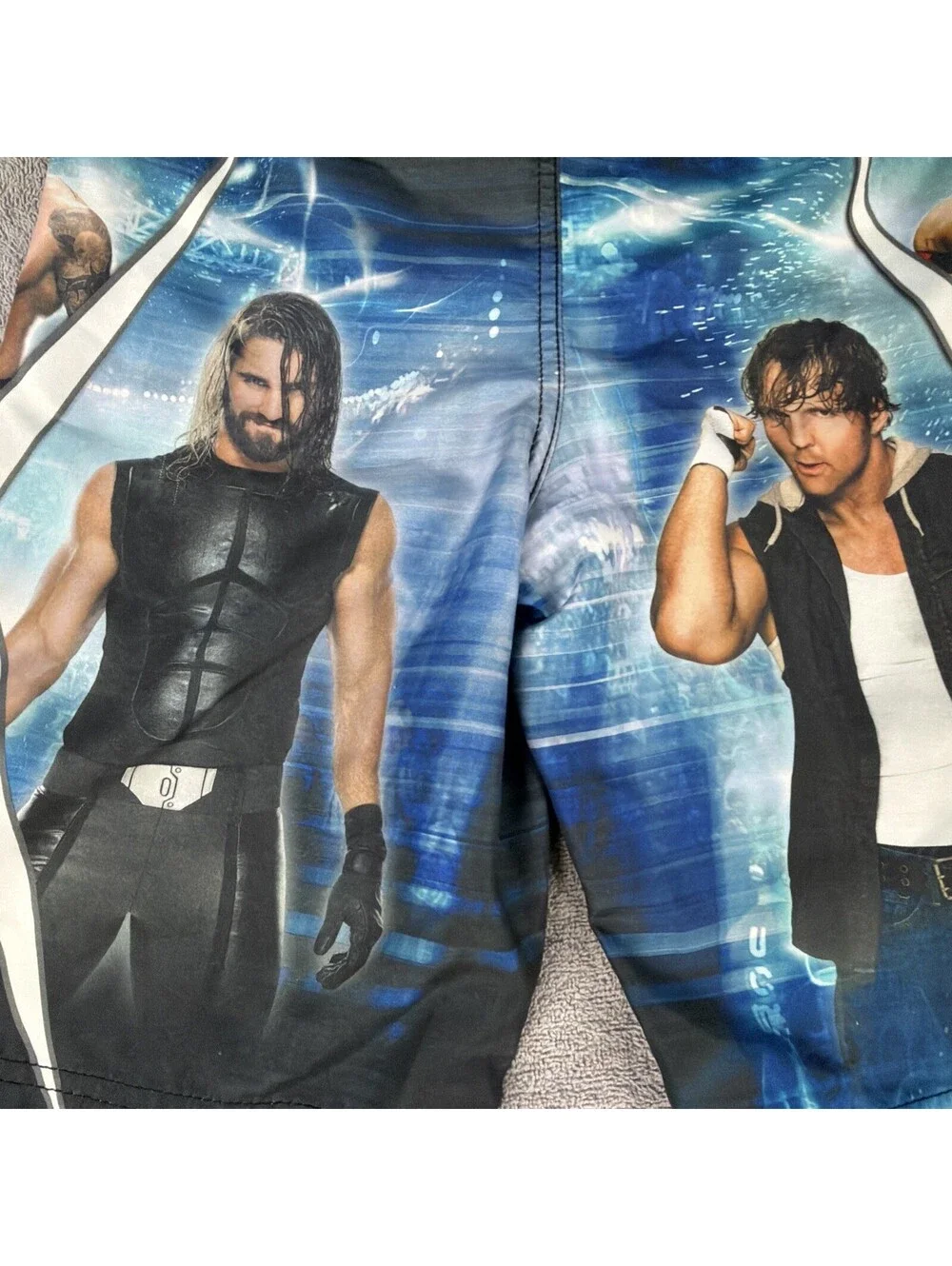 Boys Swim Trunks Size 8 Med Vintage WWE Superstars Cena Roman Reigns Randy Orton